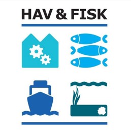 Havfisk - blå og grøn logo